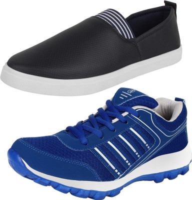 

Aero 02 Pair Combo Power Play & Canvas Sneakers For Men(Blue, Silver, Navy