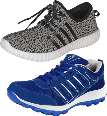 

Aero 02 Pair Combo Power Play & Canvas Sneakers For Men(Blue, Silver, Grey, Blue::silver::dgrey