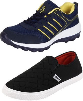 

Aero 02 Pair Combo Power Play & Canvas For Men(Blue, Yellow, Black, Red