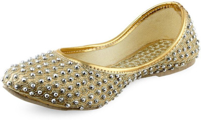 

RAJASTHANI JUTI PARTY FASHION SHOE Jutis For Women(Gold, Golden