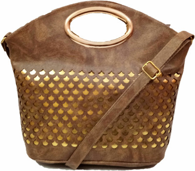 

Divu Collections Girls Casual Brown PU Sling Bag