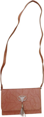 

Haryana Craft Women Casual Brown PU Sling Bag