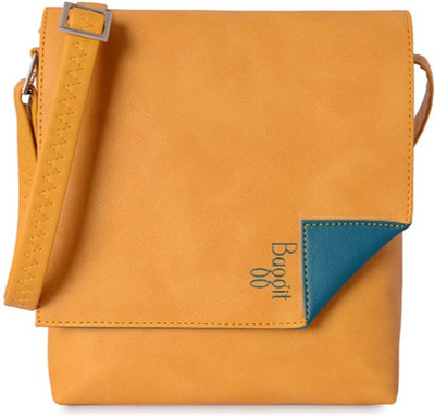 

Baggit Women Casual Yellow PU Sling Bag