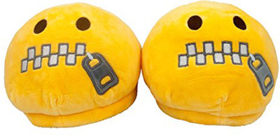 

The Crazy Me Emoji ZIipped Slippers, Multicolor