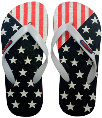 

Angelia Comfort Star Flip Flops for Men Flip Flops, Black::red