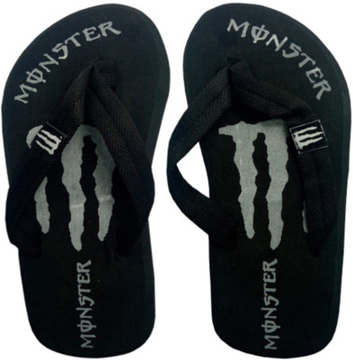

Angelia Comfort Monster Flip Flops for Men Flip Flops, Black