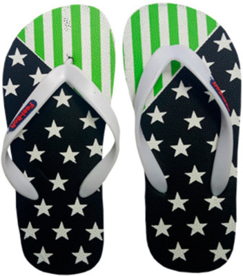 

Angelia Comfort Star Flip Flops for Men Flip Flops, Black::green