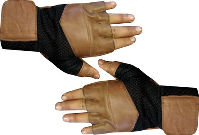 

DreamPalace India Wrist Support Gym & Fitness Gloves (Free Size, Black)