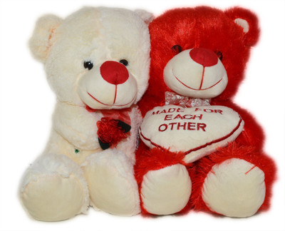 

ANGELS STORE COUPLE TEDDY BEAR FOR VALENTINE DAY SPECIAL - 30 cm(Multicolor)