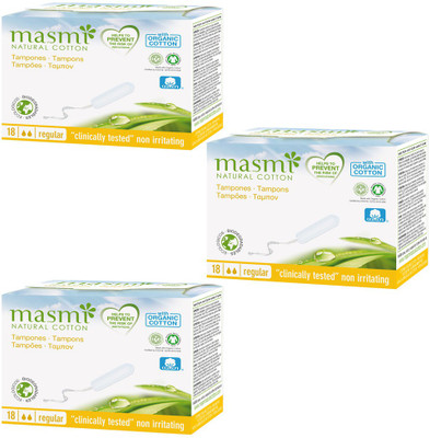 

Masmi Organic Digital or Non Applicator Regular Tampons(Pack of 3)