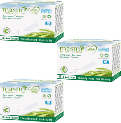 

Masmi Organic Non Applicator Super Tampons(Pack of 3)