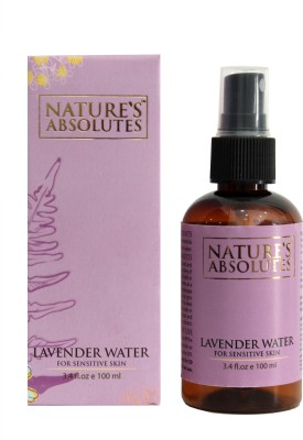 

Nature's Absolutes Lavender Water/ Lavender Face Mist 3.4 fl.oz/100 ml, 100 % Pure, Steam Distilled & Organic. For Hair and Skin(100 ml)