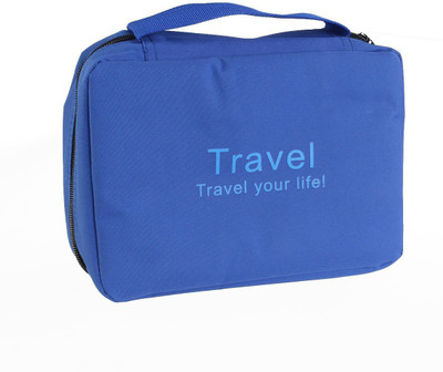 

Everbuy Travel Your Life Bag Travel Pouch Folding Wash Bag COSMETIC lite blue(Blue)