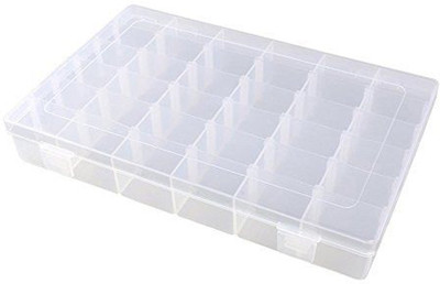 

Lifestyle-You Adjustable Multipurpose Plastic Storage Box for Jewellery Medicine Pills Tools Etc (Pack of 4Pcs) Keep Medicine Pills, Jewelry, Pins, Screws, Stationery, DIY Kit and Other Accessories Vanity Box(Clear)