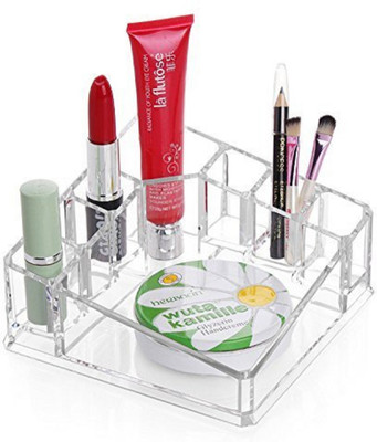 

ZEVORA Cosmetic Lipstick & Nail Polish Organizer 7 Suction Mini Makeup Vanity Box(White)