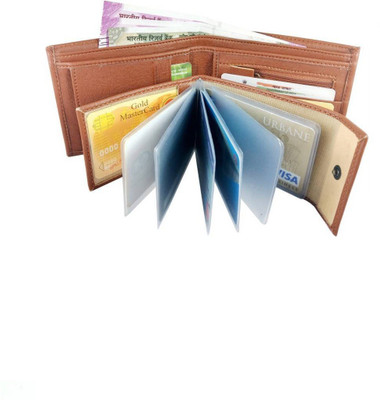 

Natural Creation Men Tan Genuine Leather Wallet(9 Card Slots)