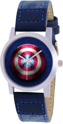 NUBELA New Captain America Blue Color Analog Watch  - For Boys   Watches  (NUBELA)