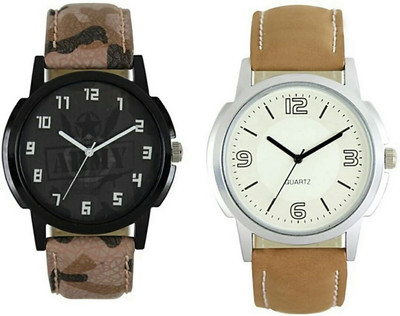 

victance lorem 3-16 stylist amry man design and multicolor dial and leather belt casual analogue watch for boy's and men Watch - For Men