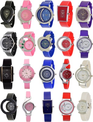 NUBELA New Analog 20 Pc Combo Women And Girls Watch  - For Girls   Watches  (NUBELA)