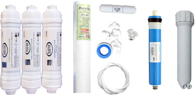 

Bluenova 1 Year RO service Kit with Duster Inline set, Vontron 75 GPD membrane, Housing (MH), Spun and Other Accessories Solid Filter Cartridge(5, Pack of 8)