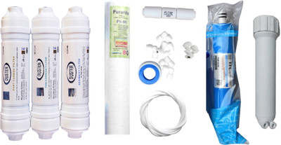 

Bluenova 1 Year RO service Kit with Duster Inline set, TFC-Micro (MCM) 80 GPD membrane, Housing (MH), Spun and Other Accessories Solid Filter Cartridge(5, Pack of 8)
