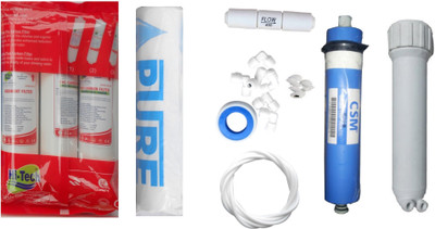

Bluenova 1 Year RO service Kit with Hi-Tech Inline set, CSM 80 GPD membrane, Housing (MH), Pure Spun and Other Accessories Solid Filter Cartridge(5, Pack of 8)