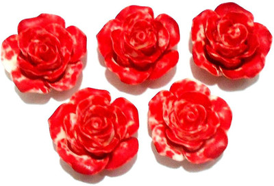 

GOELX Rose Floral Resin Cabochons Pastable Beads Diy For Jewelry Making, Hair Bands, Rings Crafts Embellishments - Floral Pack 7