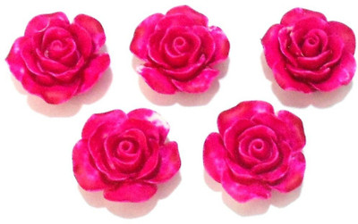 

GOELX Rose Floral Resin Cabochons Pastable Beads Diy For Jewelry Making, Hair Bands, Rings Crafts Embellishments - Floral Pack 2
