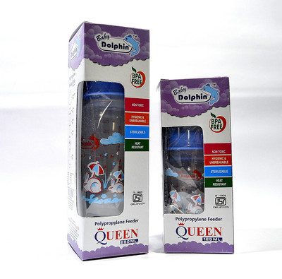 

Dolphin Baby Products QUEEN FEEDING MILK BOTTLE SET OF 2 - 250 ML & 125 ML - 250 ml(Blue)