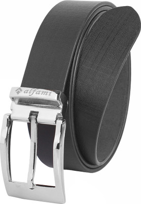 

Alfami Men Casual, Party, Formal, Evening Black Genuine Leather Belt, Plain black