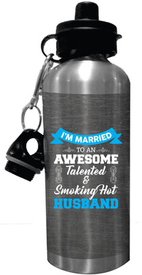 

Giftsmate Valentines Day Gifts Awesome Talented Smoking Hot Husband Stainless Steel Sipper Water Bottle 600 ml Sipper(Pack of 1, Multicolor)