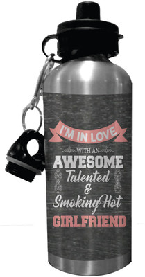 

Giftsmate Valentine Gifts Awesome Talented Smoking Hot Girlfriend Stainless Steel Sipper Water Bottle 600 ml Sipper(Pack of 1, Multicolor)