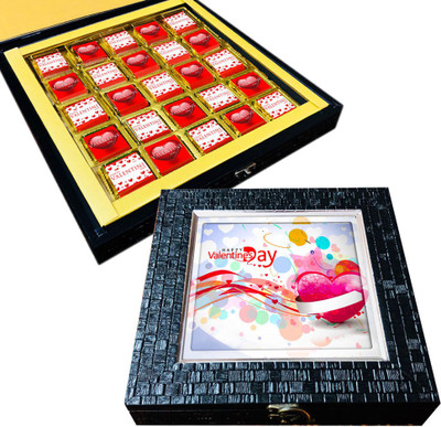 

Mystik Happy Valentine's Day Colorful Gift Box-For Him-For Her- 25PC Chocolate Brittles(300 g)