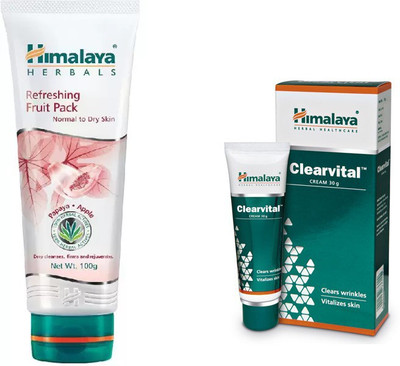 

Himalaya refreshing fruit pack, clearvital face cream(Set of 2)