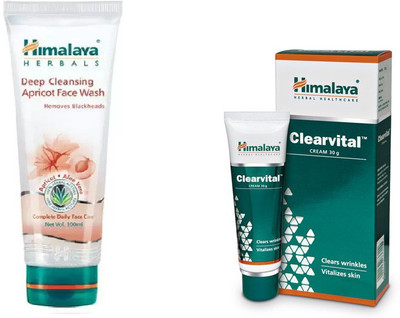 

Himalaya Deep Cleansing Apricot Face Wash , clearvital cream(Set of 2)