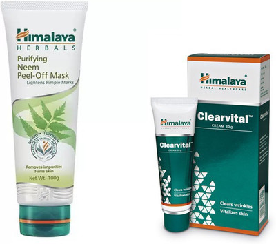 Himalaya Purifying Neem Peel Off Mask, clearvital face cream(Set of 2) Flipkart