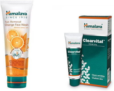 

Himalaya tan removal orange face wash , clearvital cream(Set of 2)