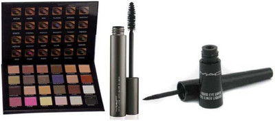 

Glorist Mac Beauty Eyeshadow Palette, Liquid Last Mascara and Liner(Set of 3)