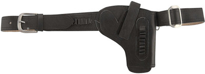 

SHAH .32 Bore Leather Revolver/Pistol Cover with belt Racquet Carry Case/Cover Free Size(Black)