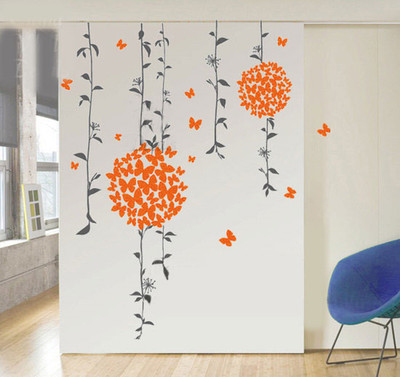 Happy walls Orange Wall Sticker - 299 available at flipkart for Rs.175