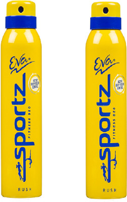 

EVA Rush Sportz Set Of 2 Deodorant Spray - For Women(125 ml, Pack of 2)