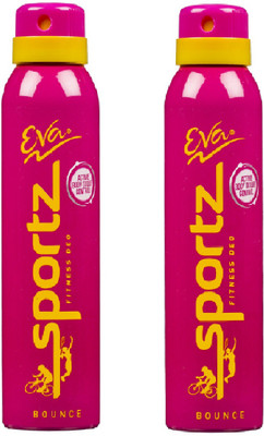 

EVA Bounce Sportz Set Of 2 Deodorant Spray - For Women(125 ml, Pack of 2)
