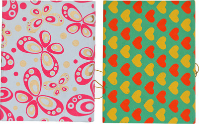 

DI-KRAFT A5 Diary(SET OF 2 HANDMADE PAPER BAMBOO LOCK DIARY, Multicolor3, Pack of 2)