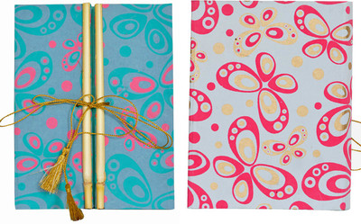 

DI-KRAFT A5 Diary(SET OF 2 HANDMADE PAPER BAMBOO LOCK DIARY, Multicolor1, Pack of 2)
