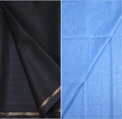 KUNDAN SULZ GWALIOR Cotton Blend Solid Shirt & Trouser Fabric(Unstitched)