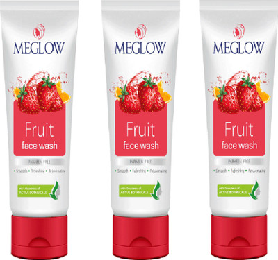 

meglow Fruit Face Wash 210 g Set of 3 Face Wash(70 g)