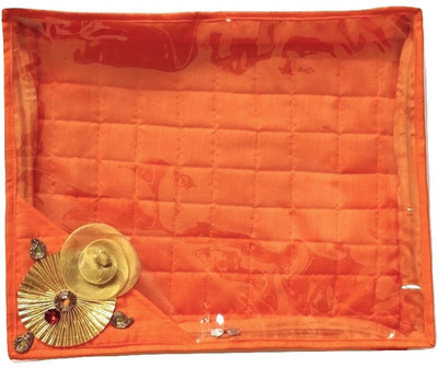 

Paisleys Gifting Saree Bags Sunbloom Saree-Suit-Shawl Gift Case Saree Cover(Orange)