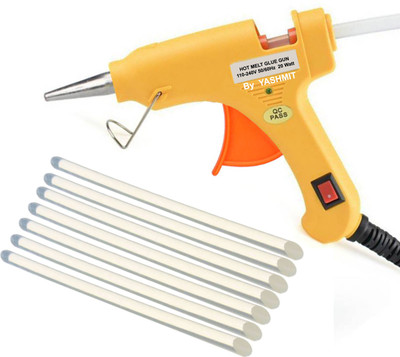 

Yashmit Orange 20 Watt on off Switch with 7 Hot Melt Sticks Standard Temperature Corded Glue Gun(7 mm)