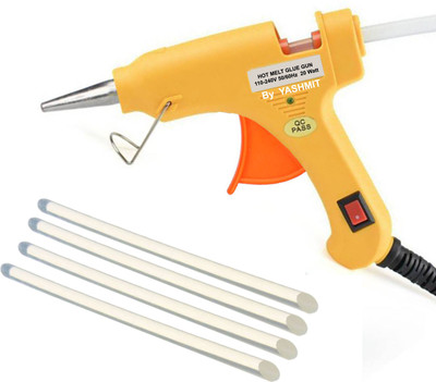 

Yashmit Orange 20 Watt on off Switch with 4 Hot Melt Sticks Standard Temperature Corded Glue Gun(7 mm)