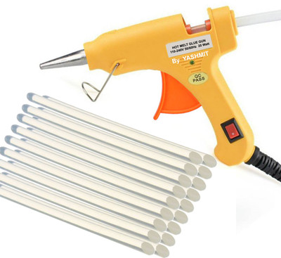 

Yashmit Orange 20 Watt on off Switch with 18 Hot Melt Sticks Standard Temperature Corded Glue Gun(7 mm)